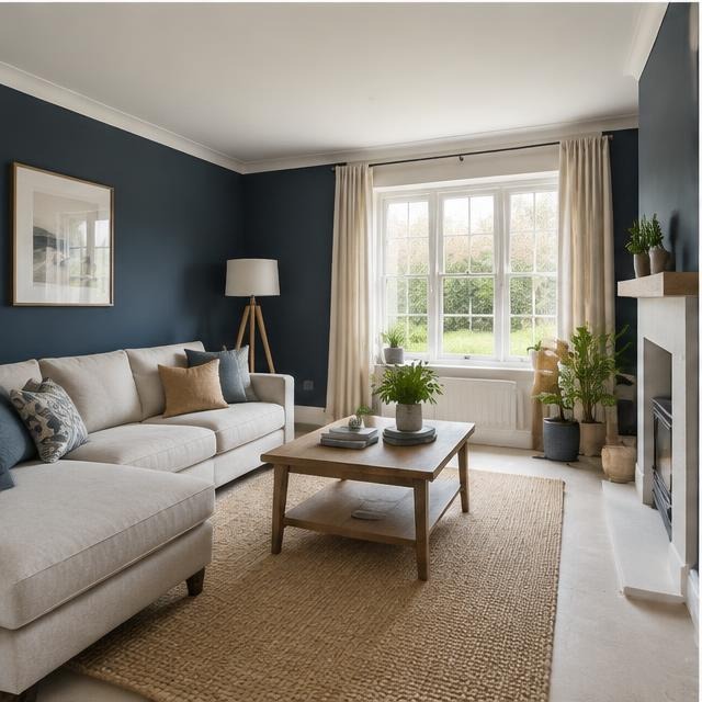 Freshly decorated living room